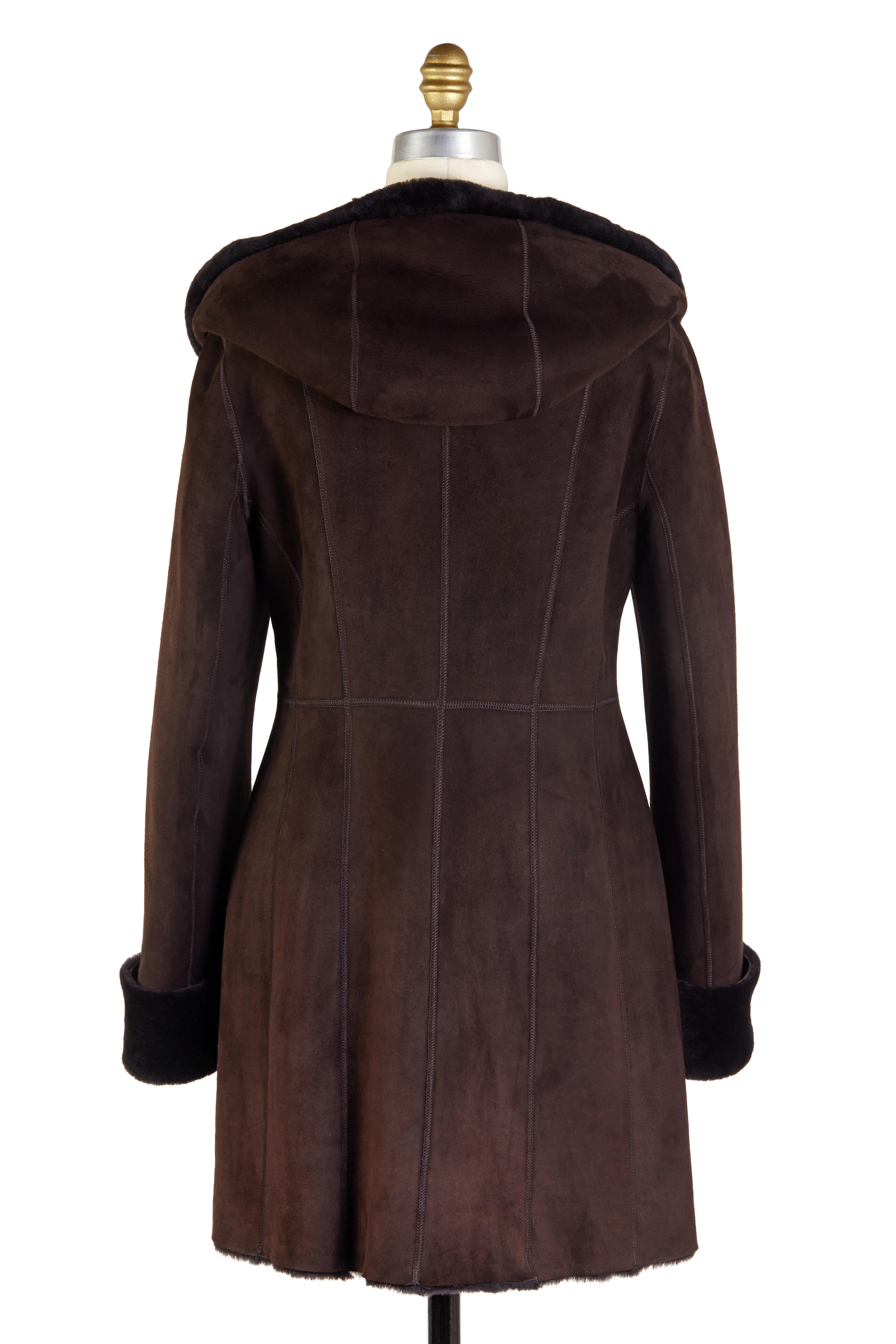 Viktoria Stass - Ebony & Brown Shearling Coat