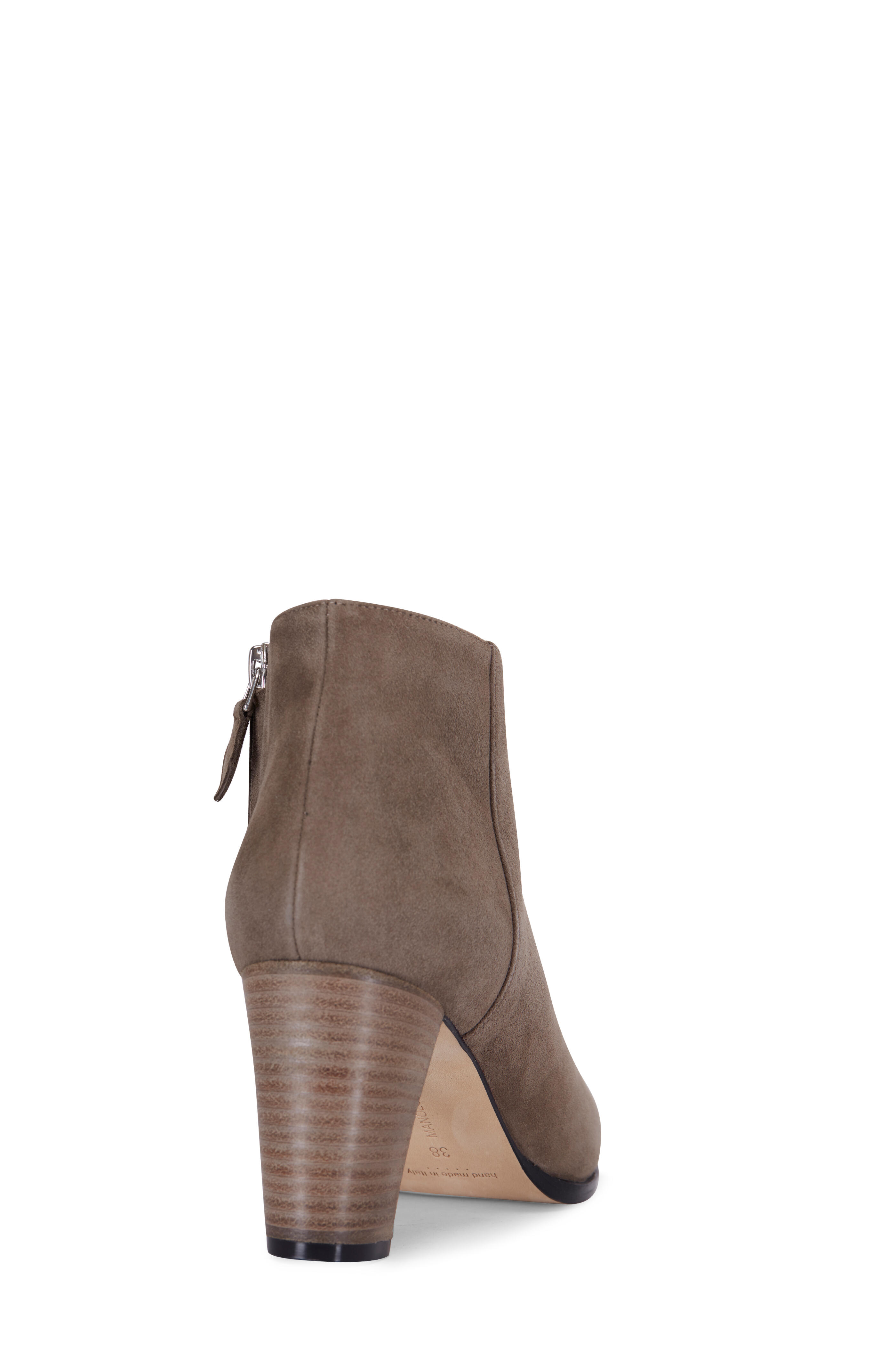 Chaussures Plates Manolo Blahnik GISELLA En Daim Taupe/gris – Taille 40.5, Neuves Avec Boîte