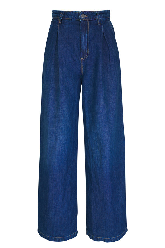 TWP Greene Street Dark Wash Denim Wide Leg Pant