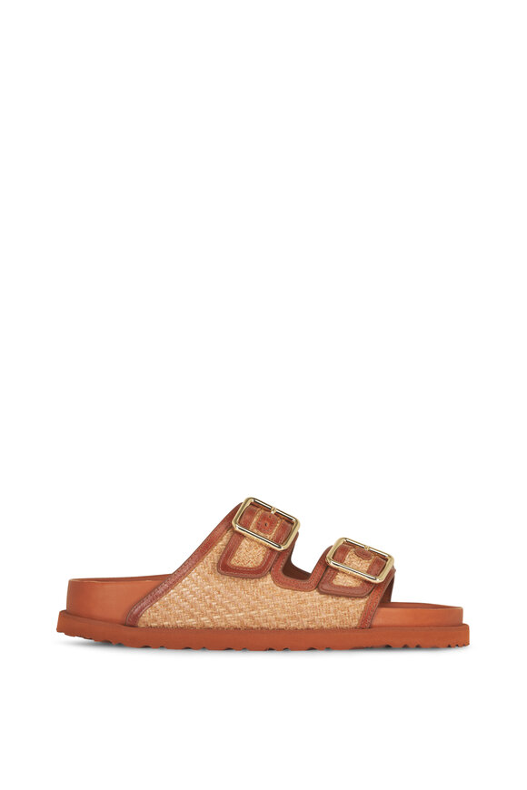 1774 Birkenstock Arizona Ginger Brown Raffia Sandal - view 3