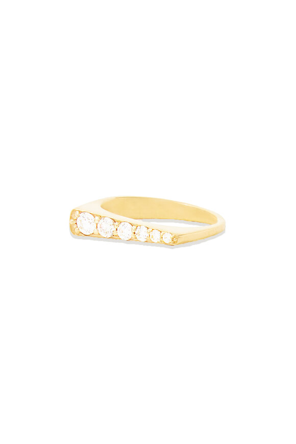 Campbell + Charlotte - Edge Tapered Diamond Stacking Ring