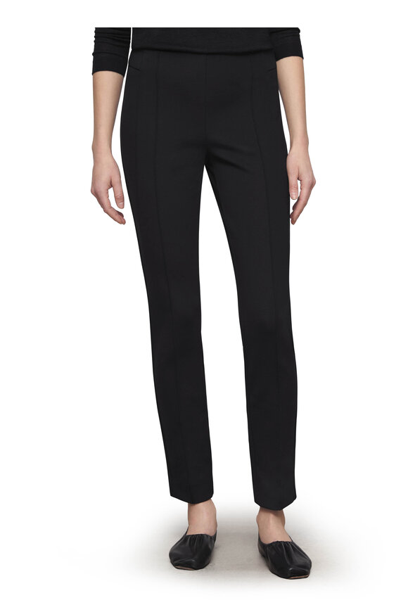 Lafayette 148 New York Scuba Gramercy Black Slim Ankle Pant - view 2