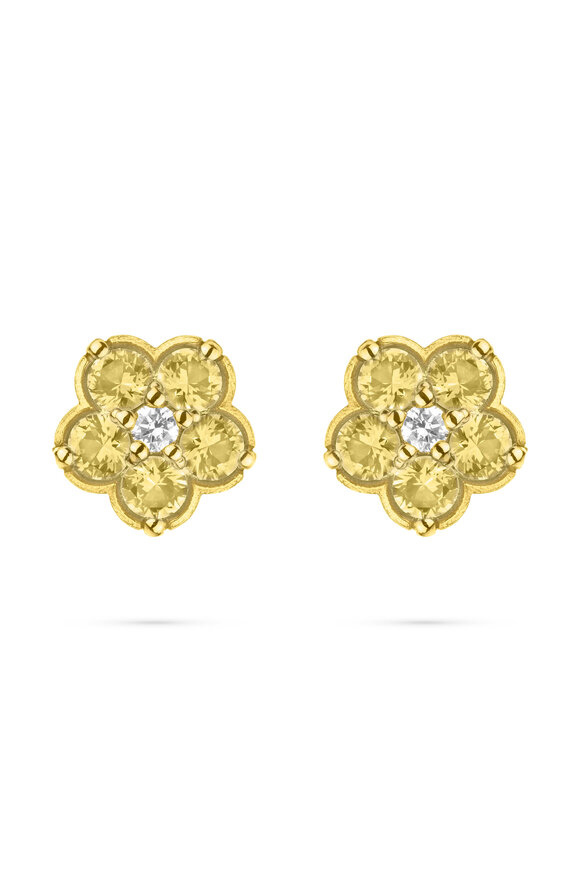 Paul Morelli Wild Child Yellow Sapphire Stud Earrings - view 1