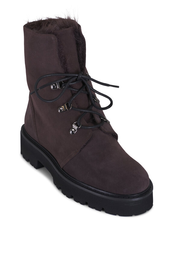 Aquatalia Eva Anthracite Suede Boot