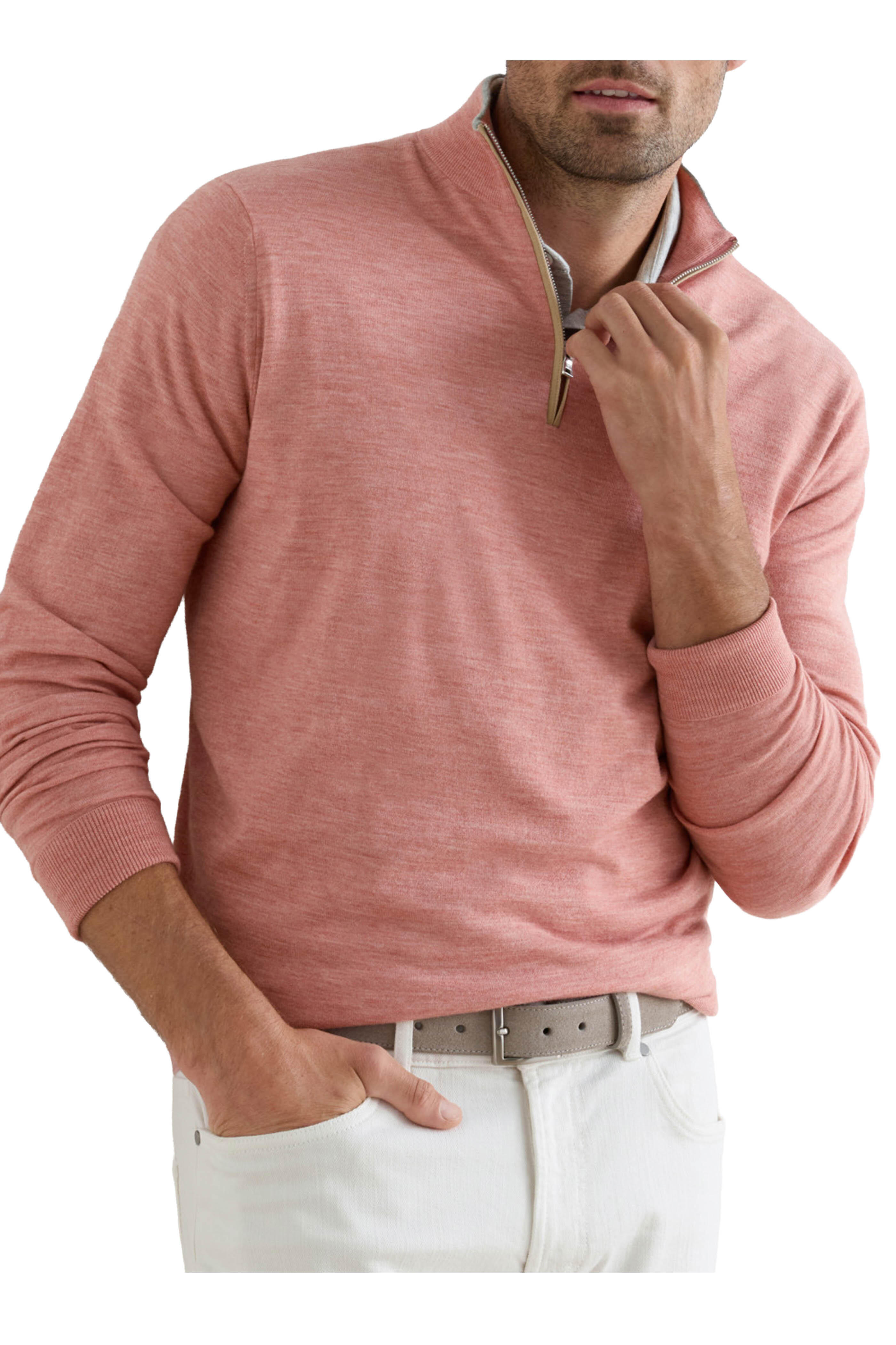 Peter Millar - Excursionist Flex Faded Red Quarter Zip Pullover