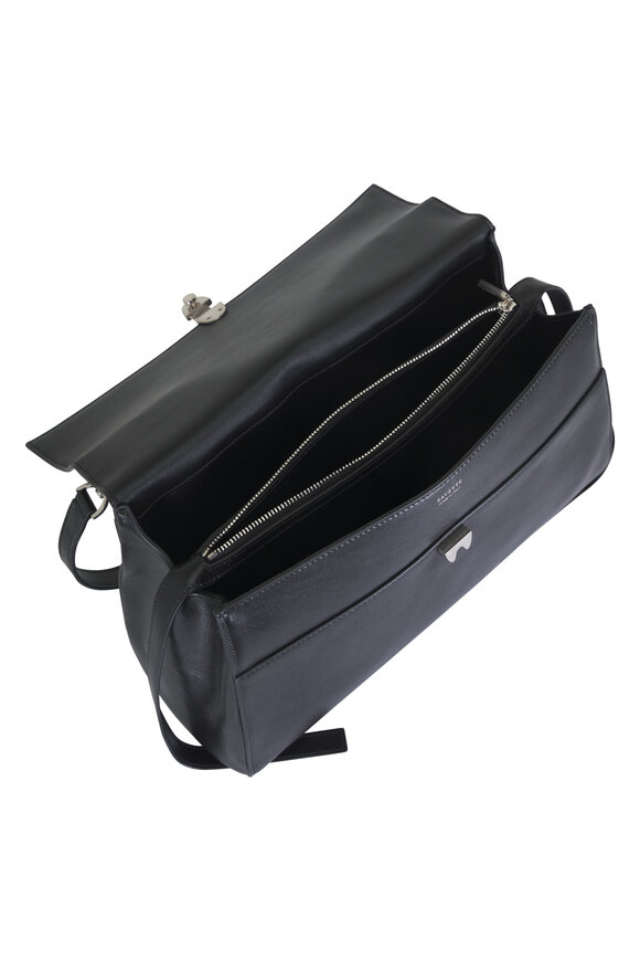 Savette Soft Symmetry Black Leather Top Handle Bag - view 4