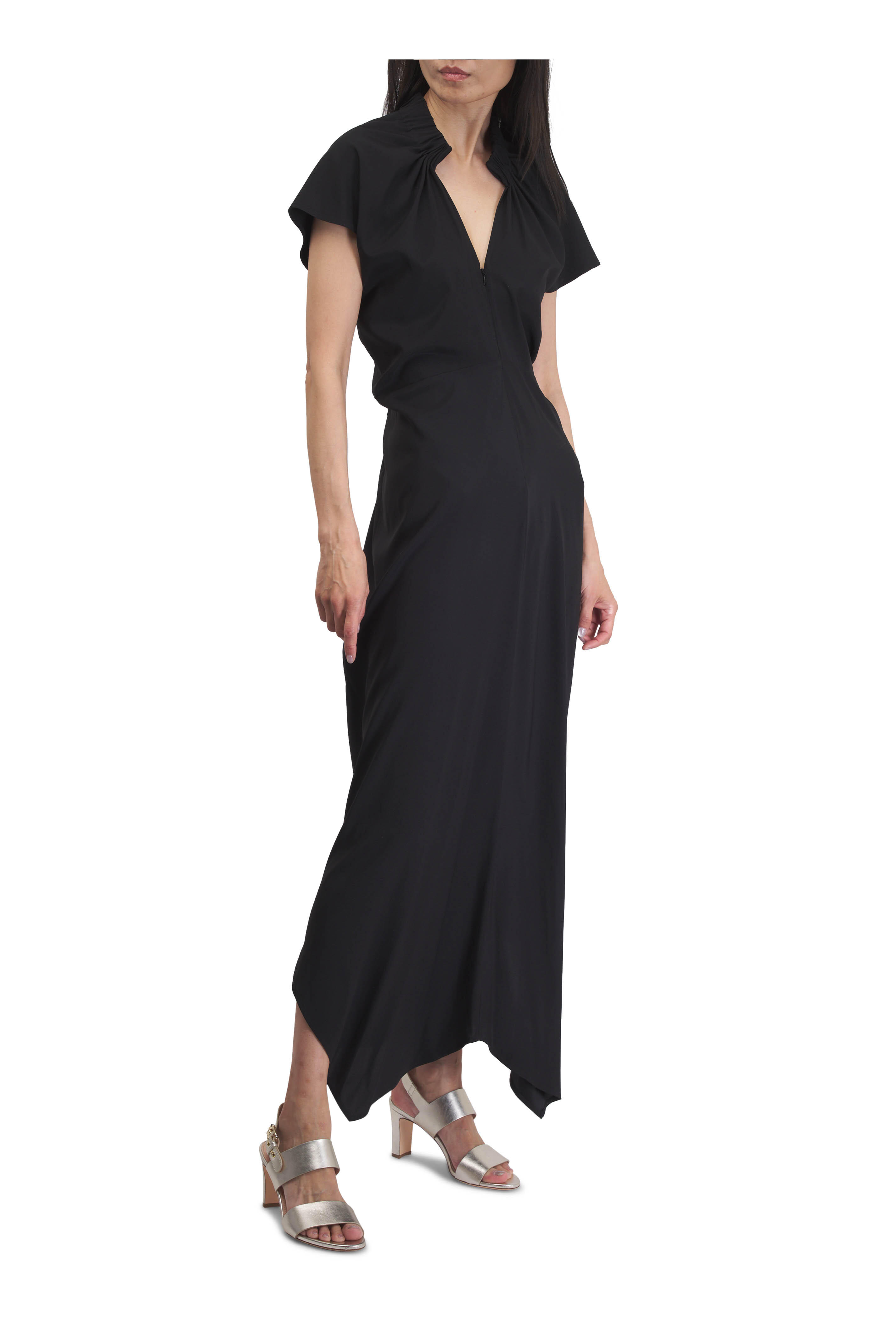 Zero + Maria Cornejo - Stella Black Ruched Dress