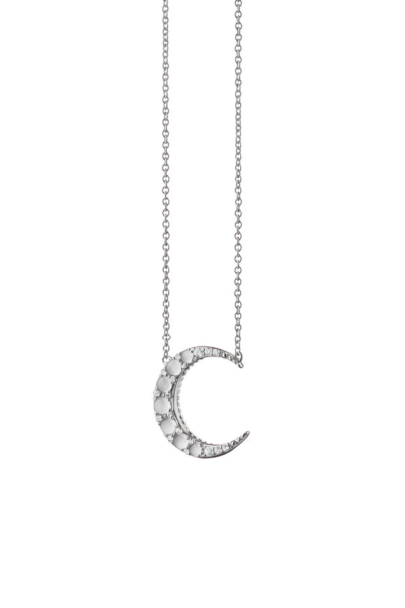 Monica Rich Kosann - Moonstone Midi Crescent Necklace