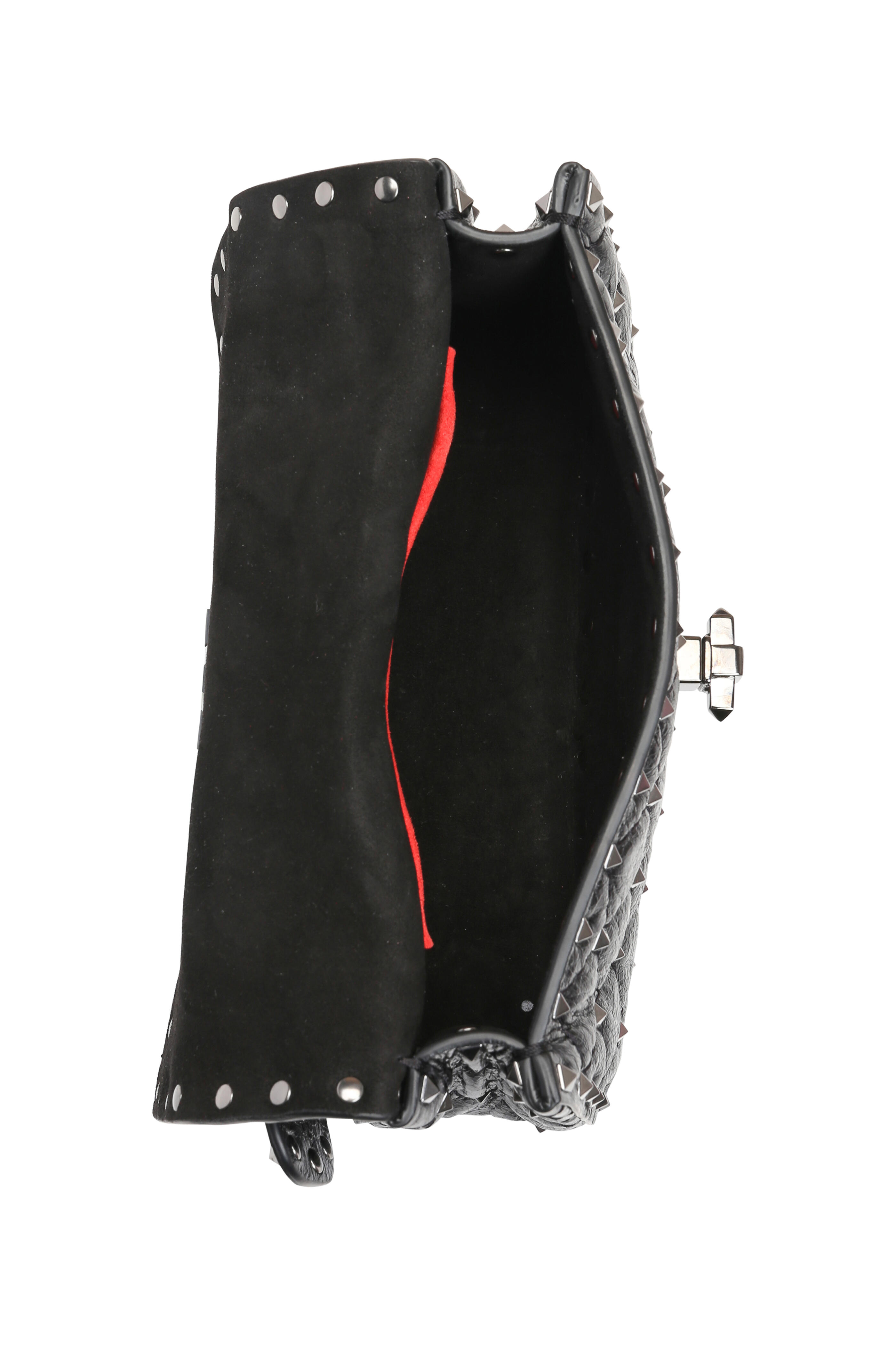 Valentino Black/White Quilted Leather Medium Rockstud Spike