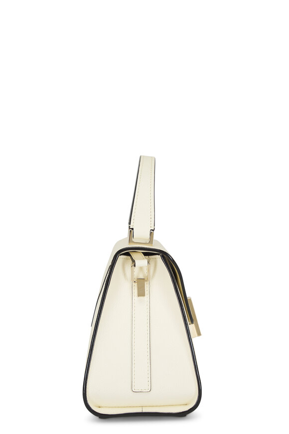 Valextra - Mini Iside Pergamena White Leather Top Handle Bag