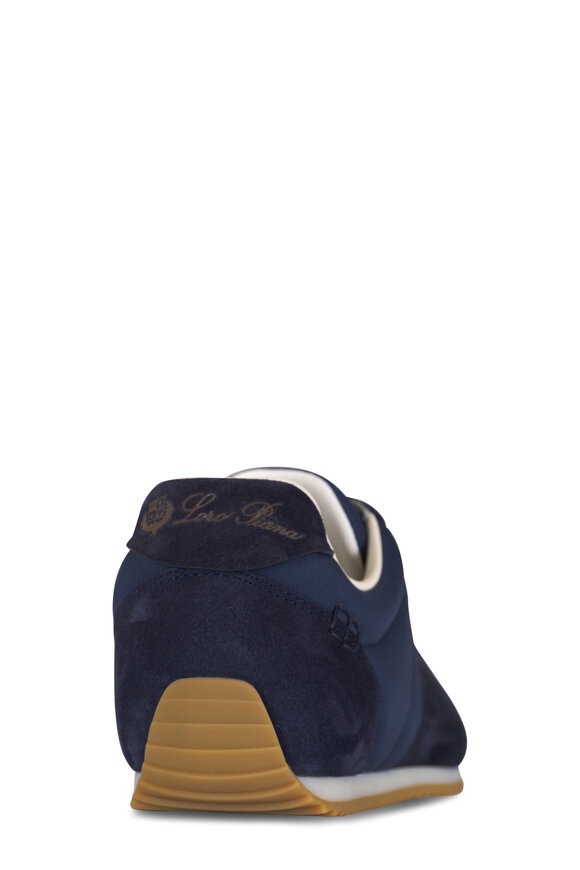 Loro Piana Fast Walk Wind Navy Blue Suede Sneaker - view 3