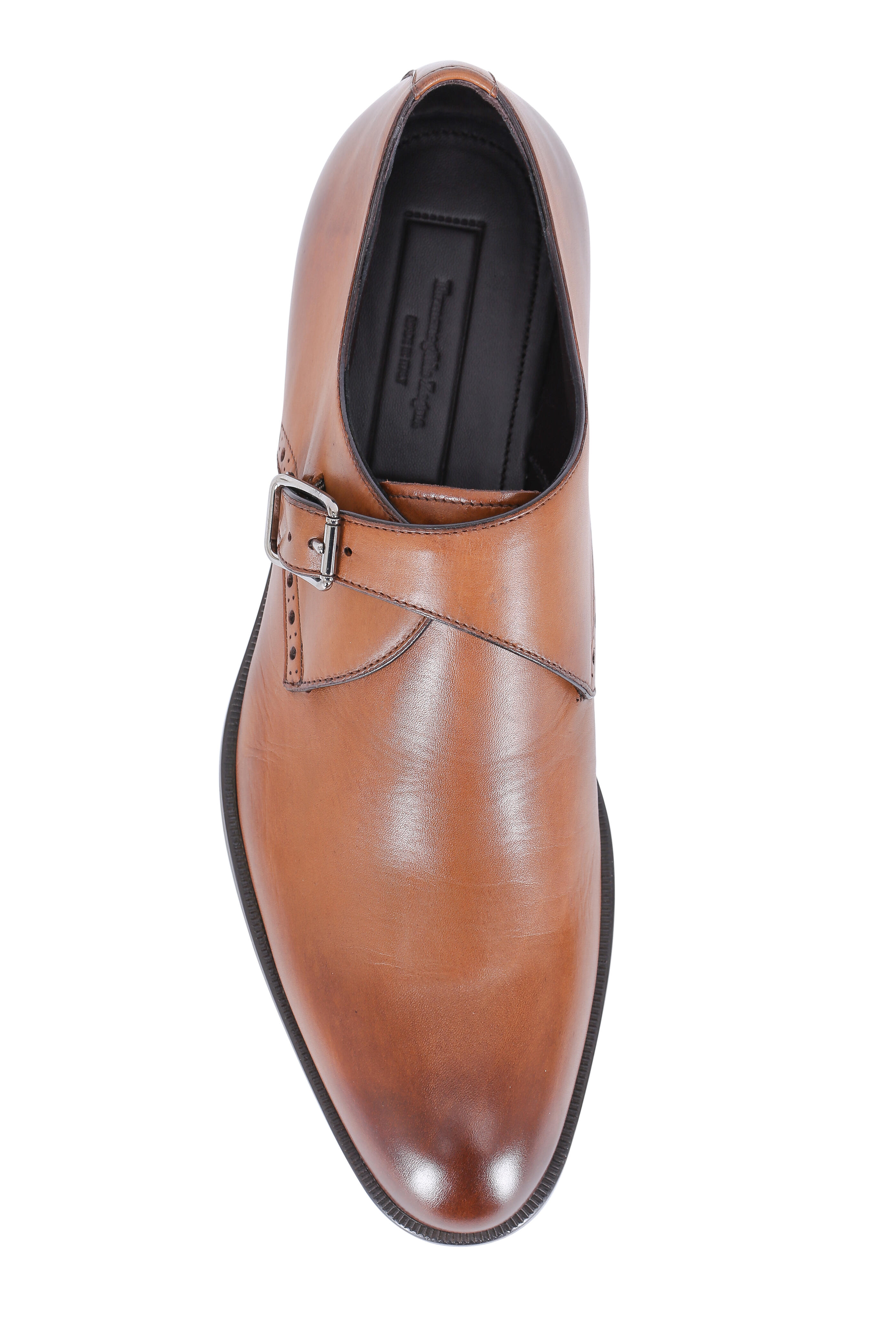Ermenegildo Zegna Avenue Flex Brown Leather Monk Strap Shoes Mens 10.5 ERMENEGILDO ZEGNA  main image 3