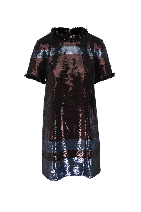 【関税＆送料込み】ChloAC Viscose Dress Chloé Mock Neck Ruffle Dress In Silk Mousseline | Chloé EE