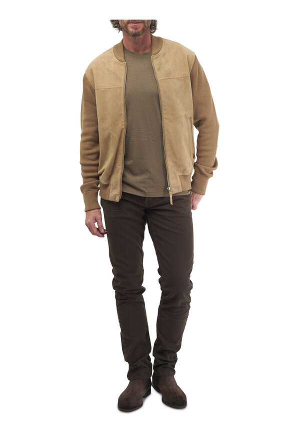 Tom Ford - Camel Suede Front Zip Jacket