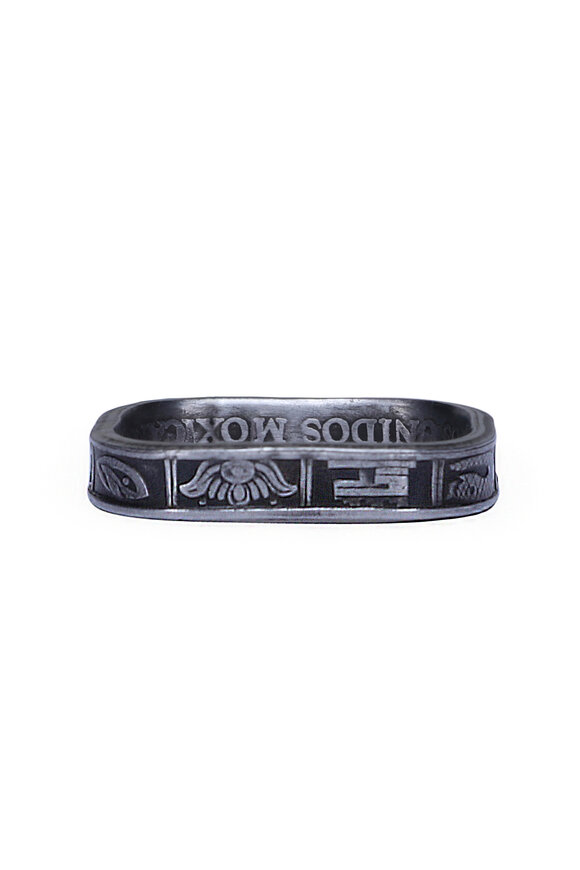 Spivey  Spivey White Metal Greek Coin Ring