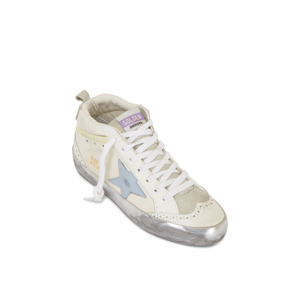 Women's Mid Star with laminated heel tab and glitter laces | Golden Goose