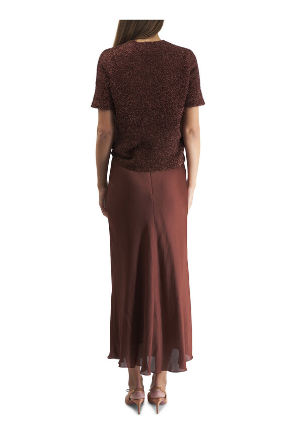 Lela Rose - Chestnut A-Line Midi Skirt 