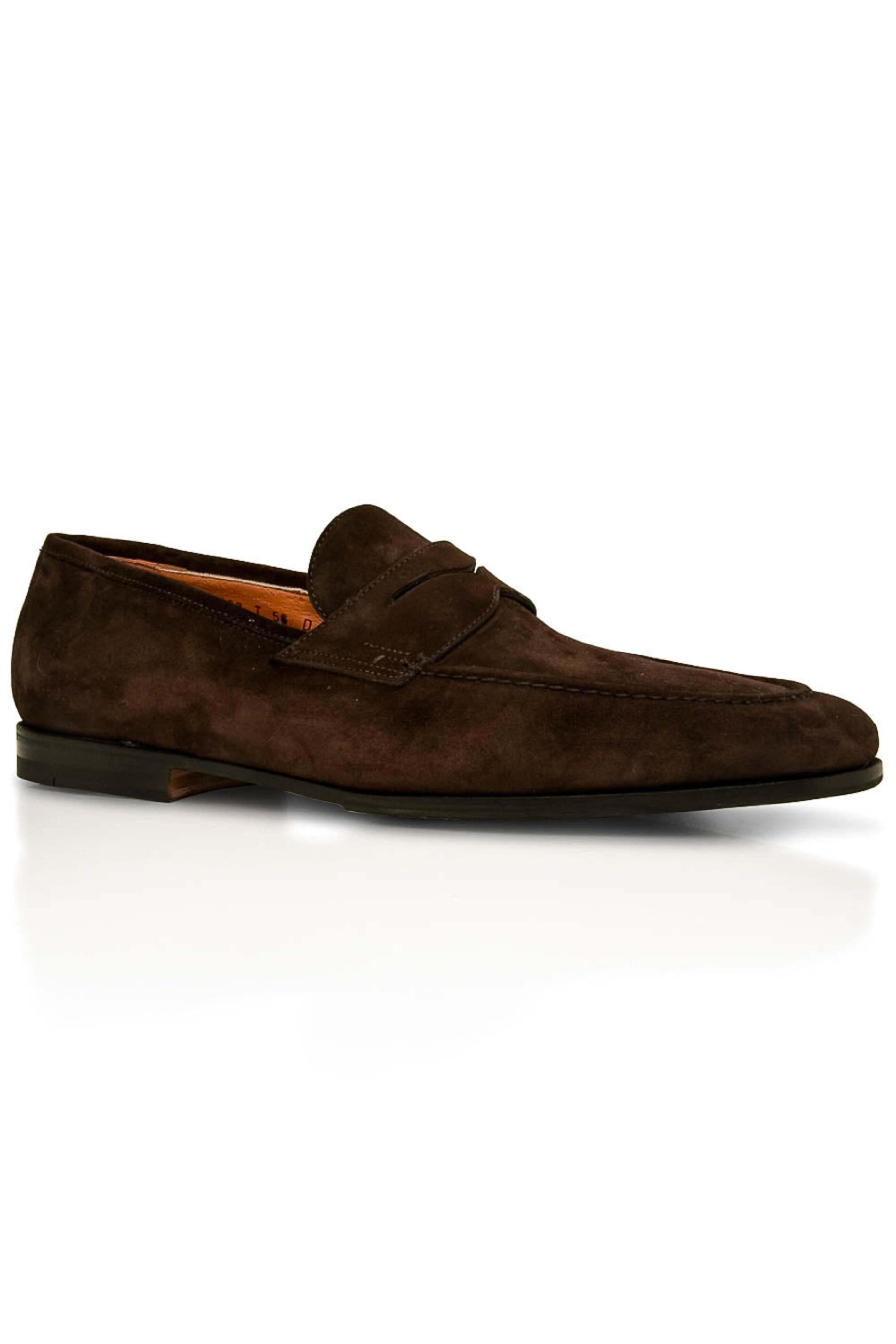 Santoni - Brown Suede Jockel Loafer