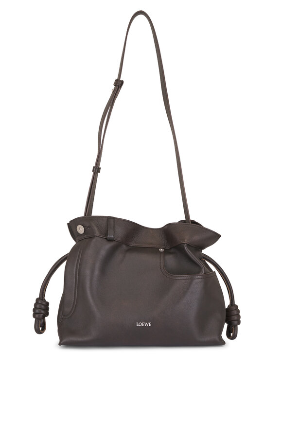 Loewe Medium Panta Flamenco Vintage Brown Leather Clutch - view 1