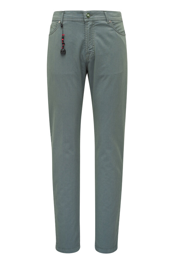 Marco Pescarolo Green Solaro Five Pocket Pant