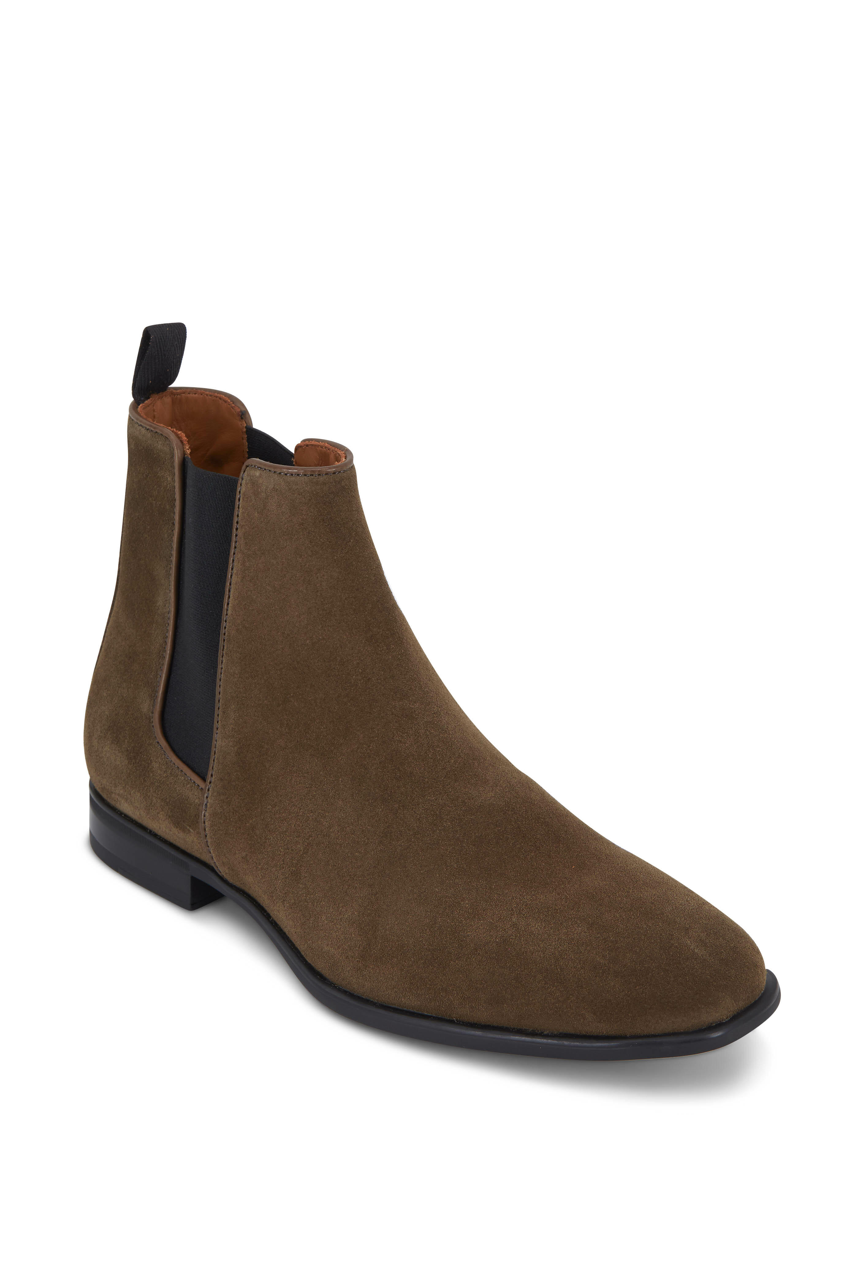 Aquatalia Adrian Olive Green Suede Weatherproof Boot