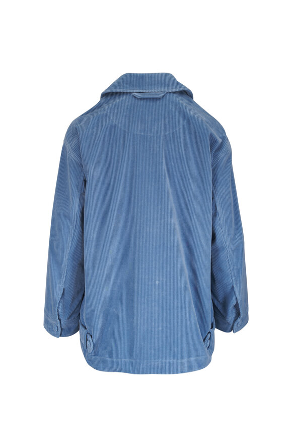 Dorothee Schumacher Modern Structure Milky Blue Cotton Jacket - view 2