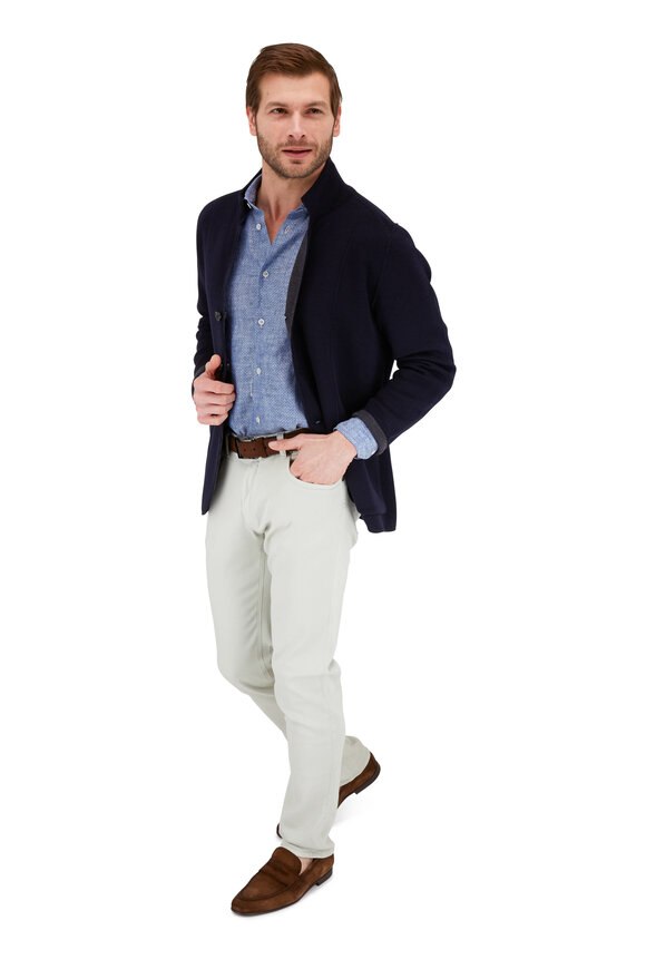 Maurizio Baldassari Navy & Gray Reversible Jacket - view 2