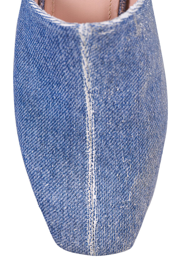 AGL Memy Denim Flat Leather Mule - view 5