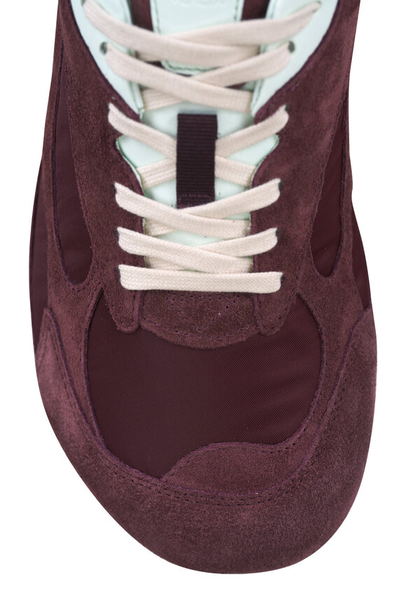 Bottega Veneta Orbit Flash Deep Mahogany Suede Sneaker - view 4