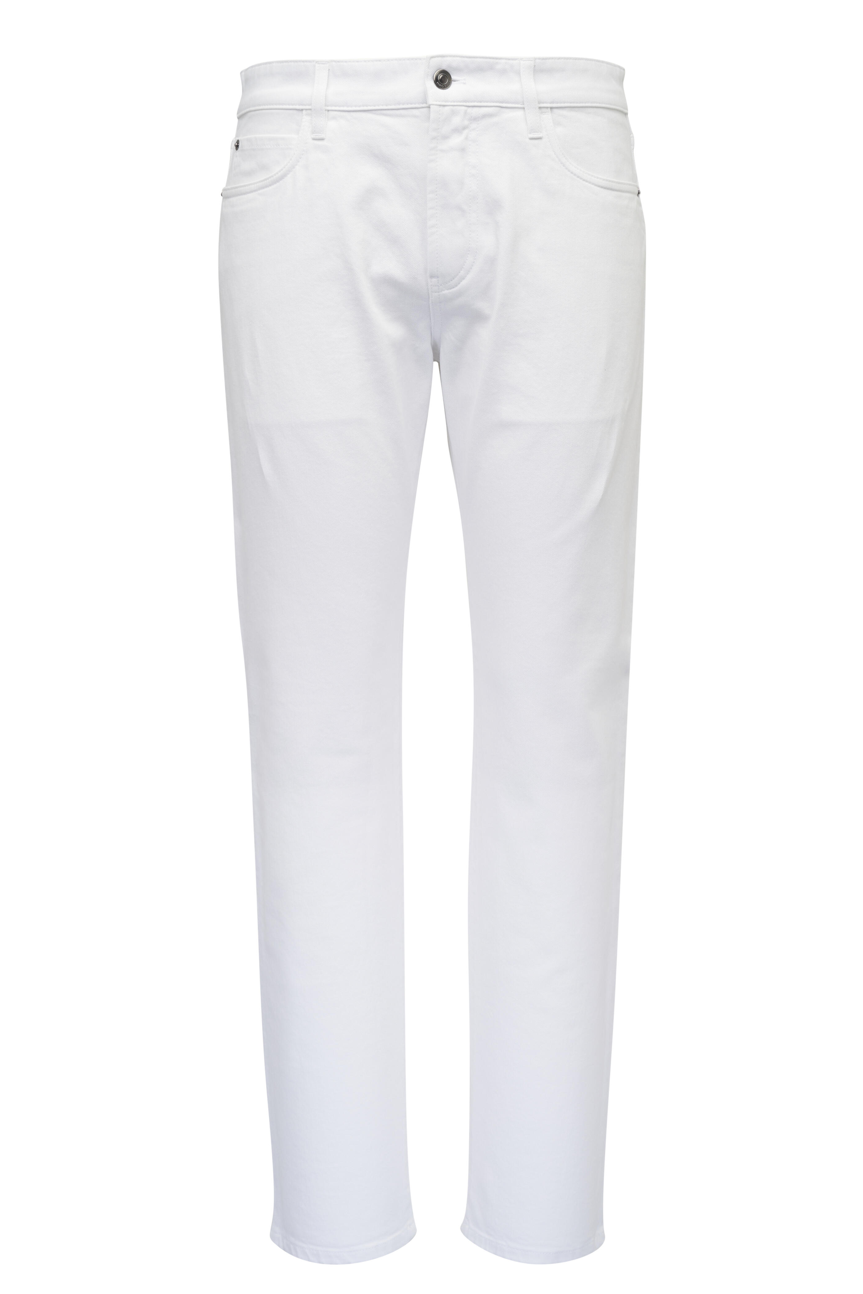 Loro Piana - Quarona Optical White Denim Pant | Mitchell Stores