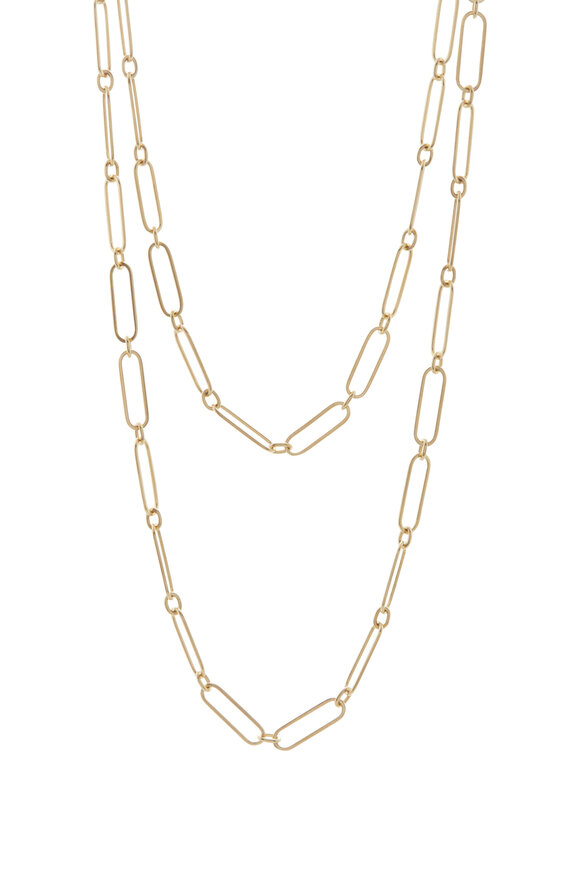 Caroline Ellen - Paperclip Thin Link Necklace 