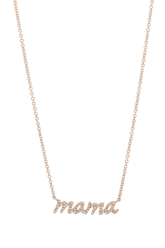 Kai Linz - Rose Gold Diamond Mama Necklace