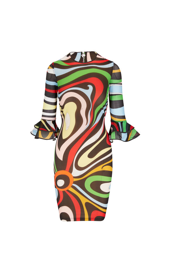 Pucci - Multicolor Abstract Print Bodycon Dress