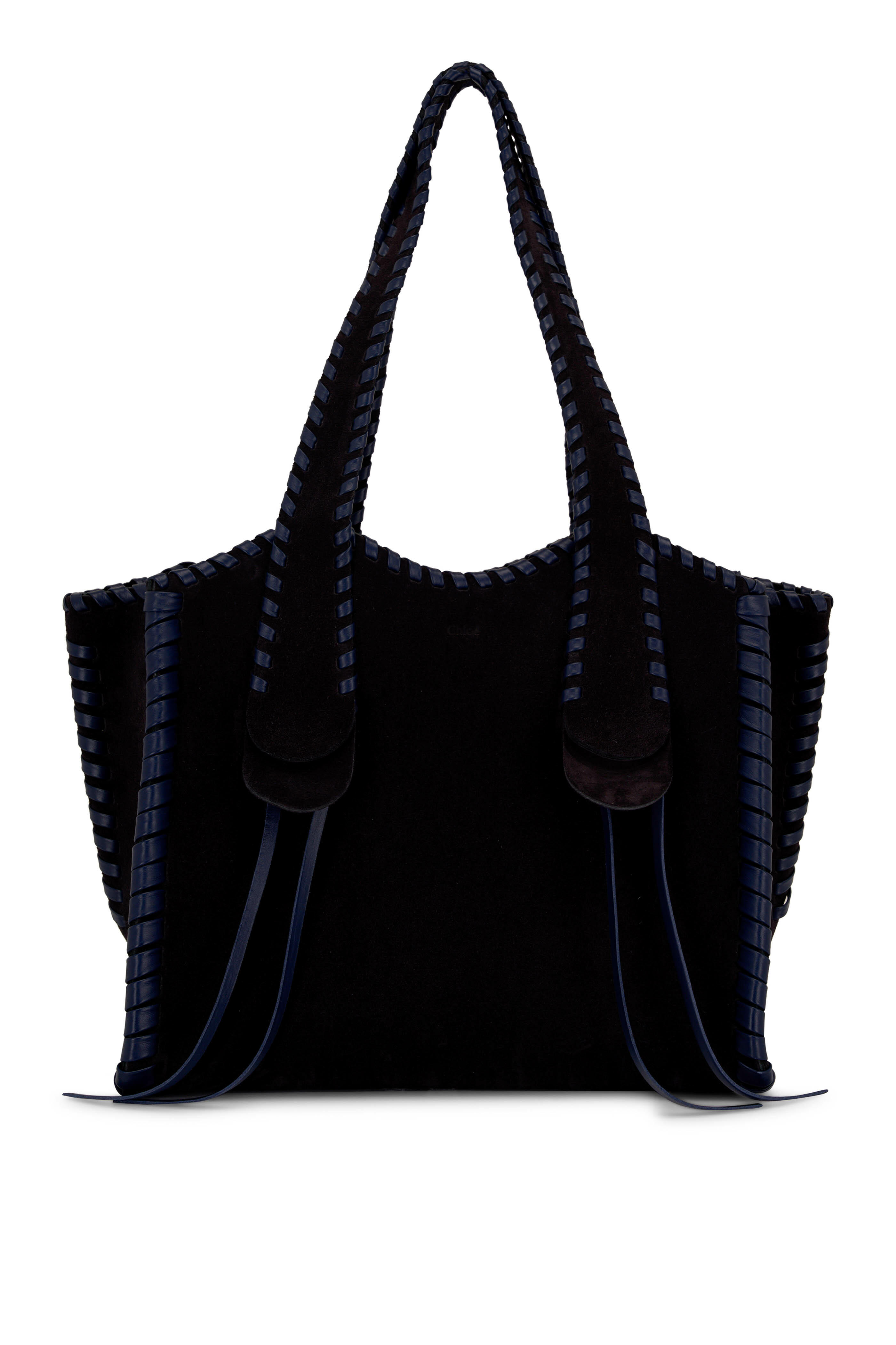 ハンドバッグ Chloe  Handbags Women Fabric Black/Blue Navy Chloé - Medium Mony Midnight Blue Whipstitch Tote