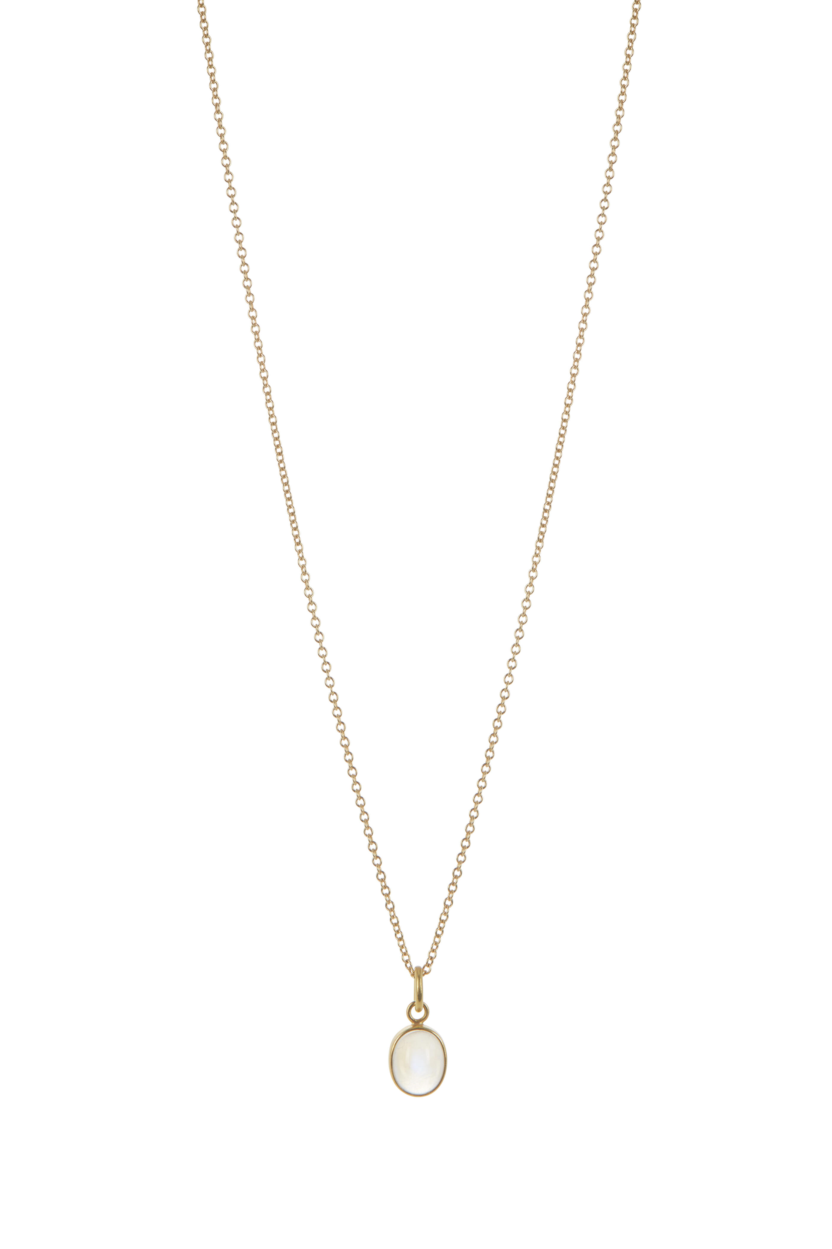Caroline Ellen - 22K Yellow Gold Moonstone Pendant Necklace