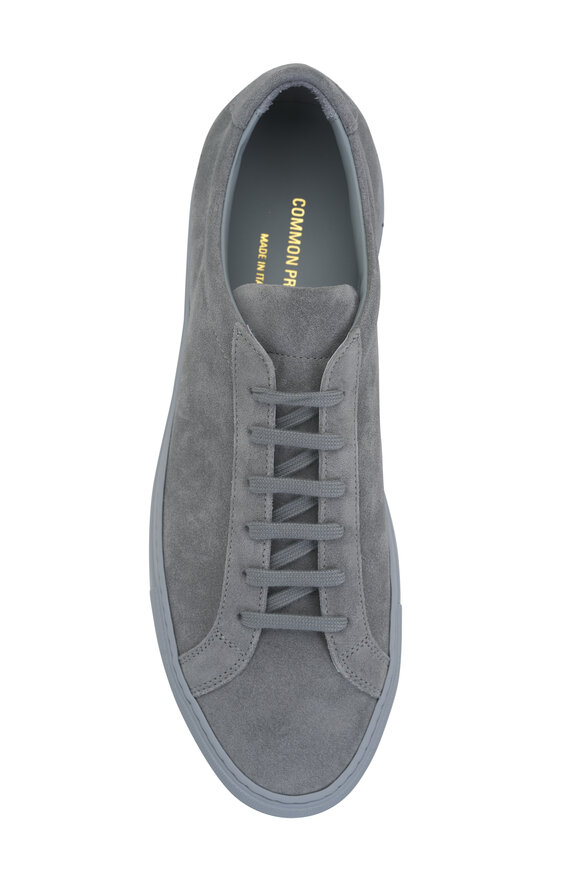 Common Projects - Achilles Gray Suede Low Top Sneaker