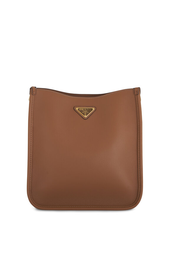 Prada - Small Caramel Soft Grain Leather Messenger Bag