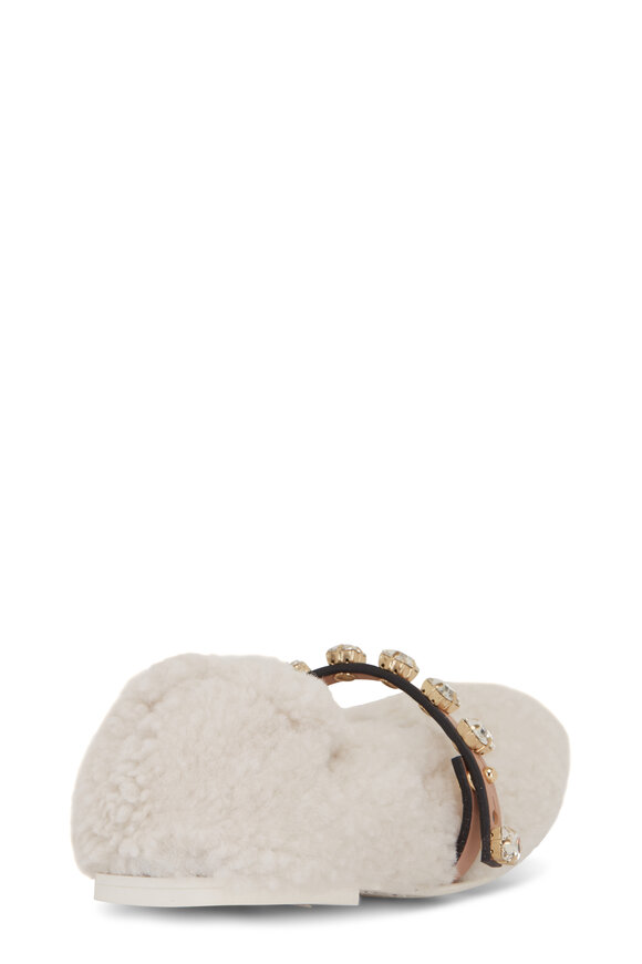 Dorothee Schumacher - Wild Softness Camlia White Shearling Flat