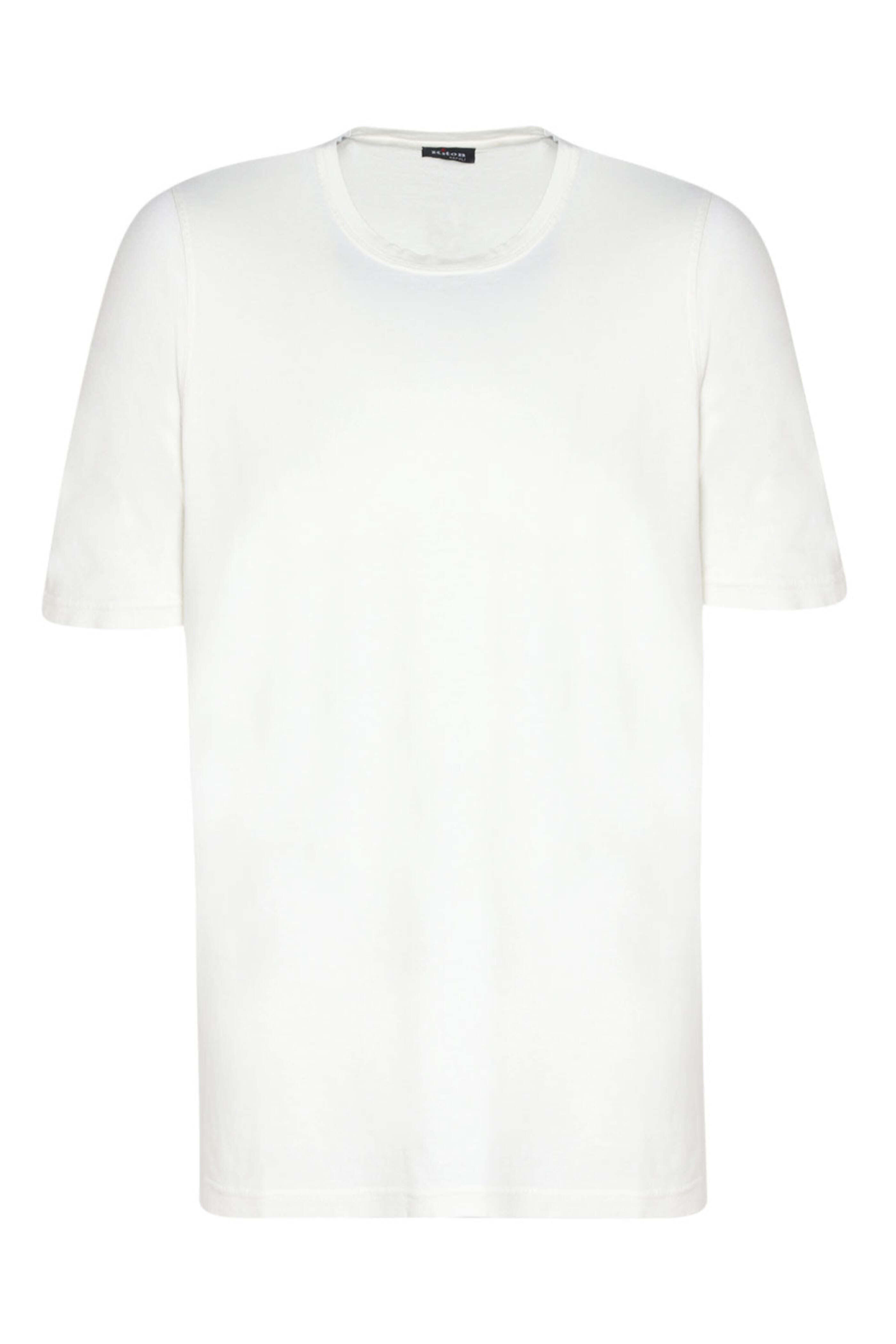 Kiton - Off White Cotton & Cashmere Short Sleeve T-Shirt