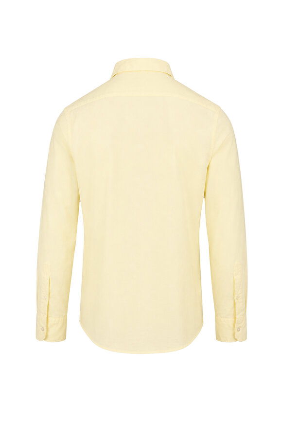 Fedeli Yellow Cotton Sport Shirt - view 2