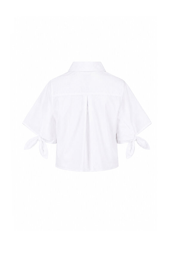Tanya Taylor Corinna White Tie Blouse - view 2