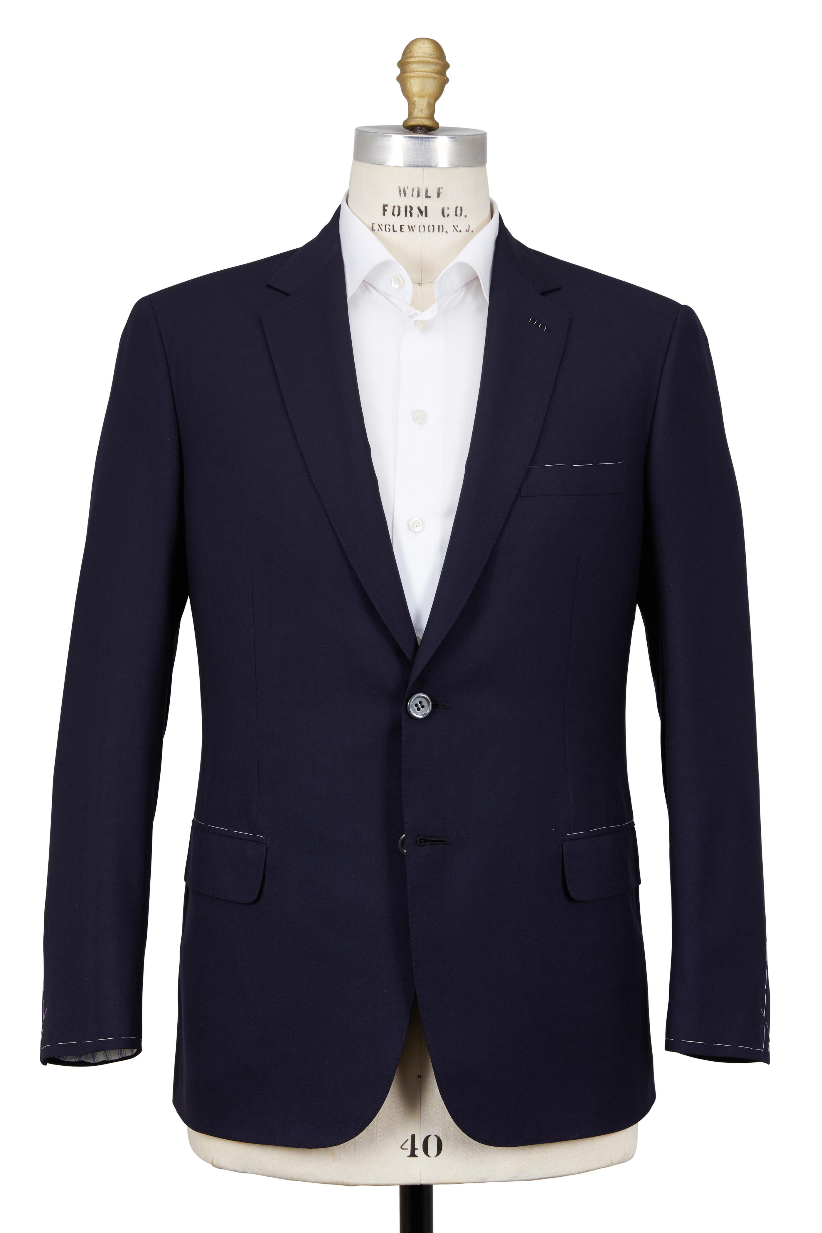Brioni - Navy Blue Escorial Wool Sportcoat | Mitchell Stores