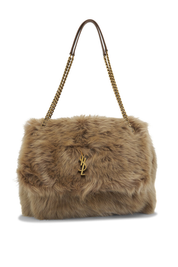 Saint Laurent Large Niki Rouan Fur Chain Bag 