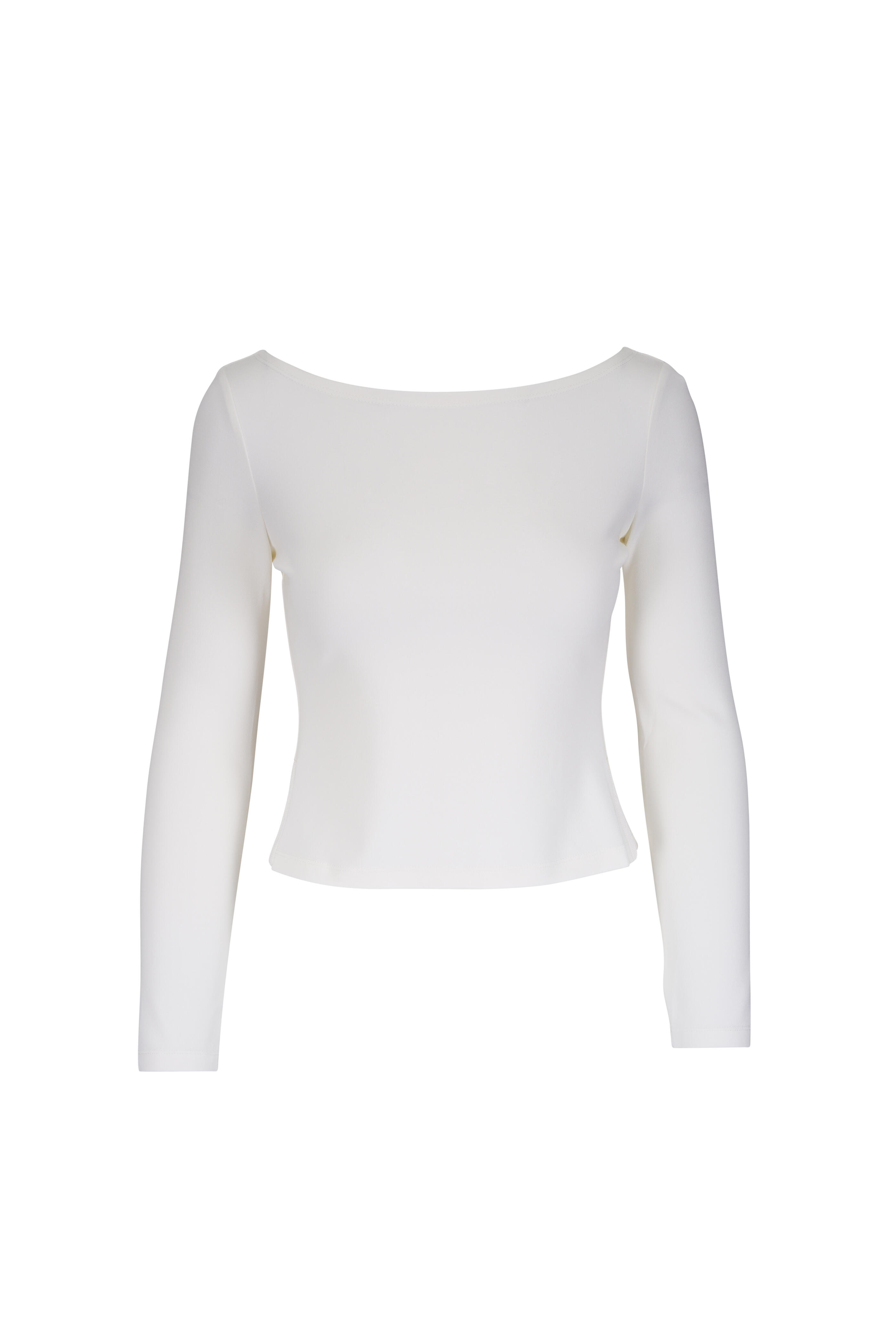 KZ_K Studio - Salatsch Slash Neck Off White Jersey Top