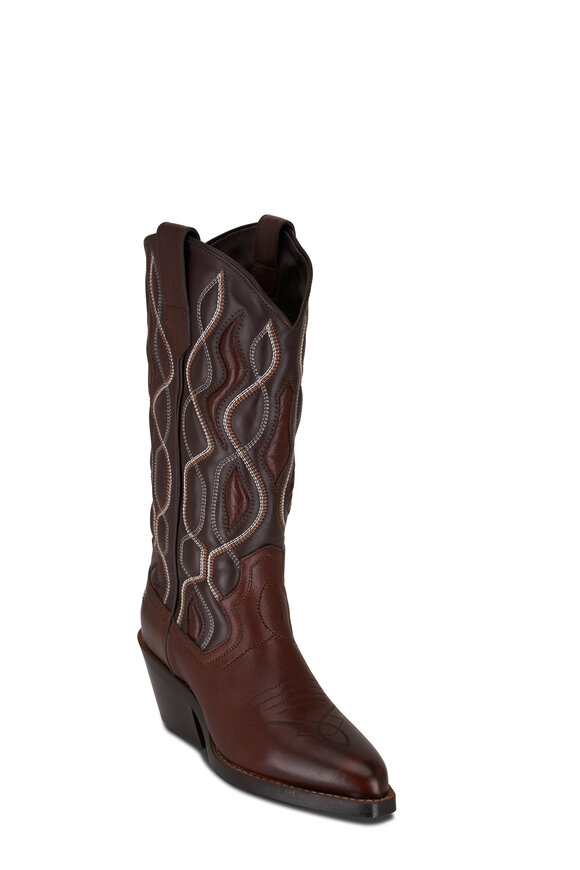 Dorothee Schumacher Brown Mix Leather Cowbody Boot, 50mm