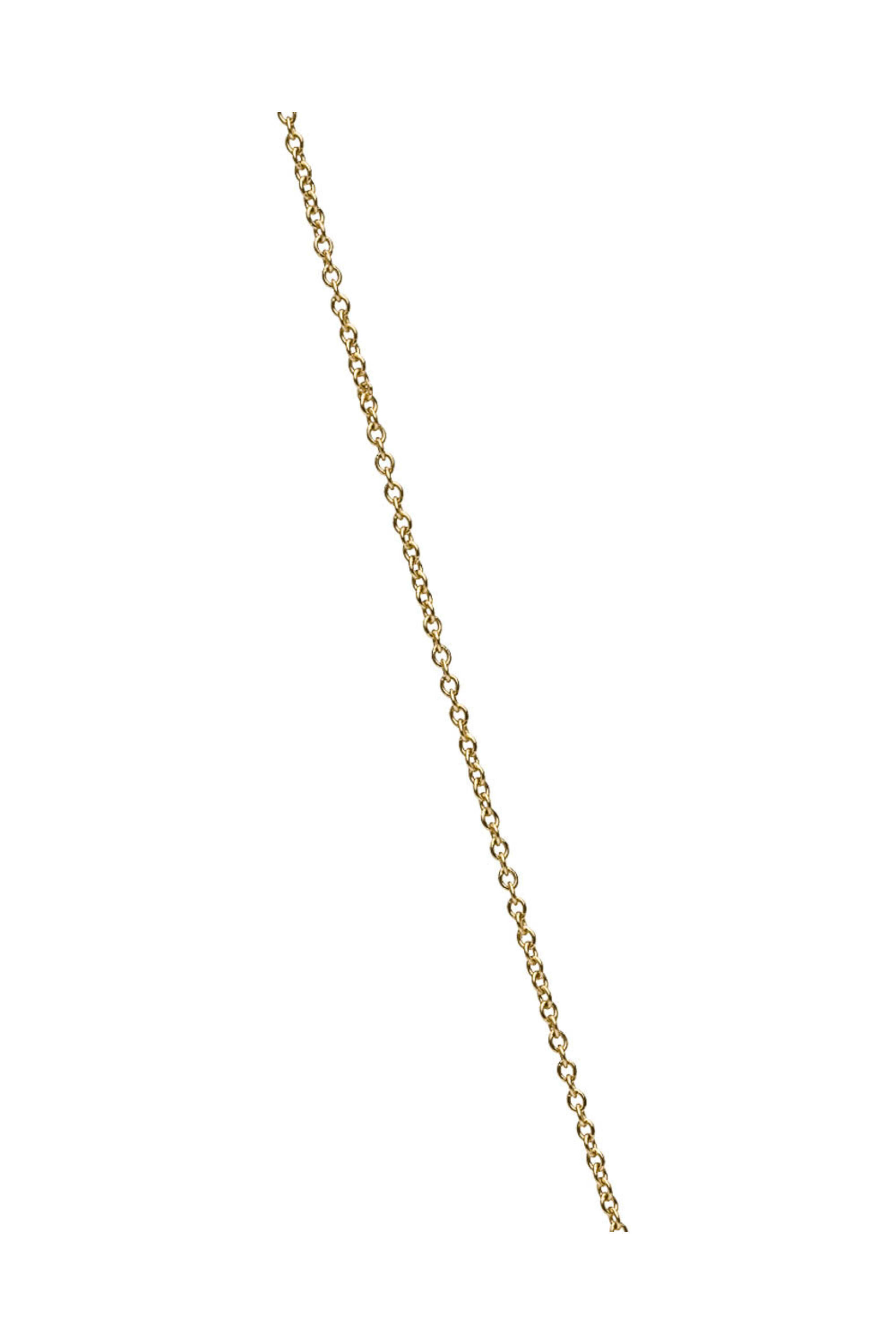 Caroline Ellen - Yellow Gold Blue Evil Eye Agate Pendant Necklace