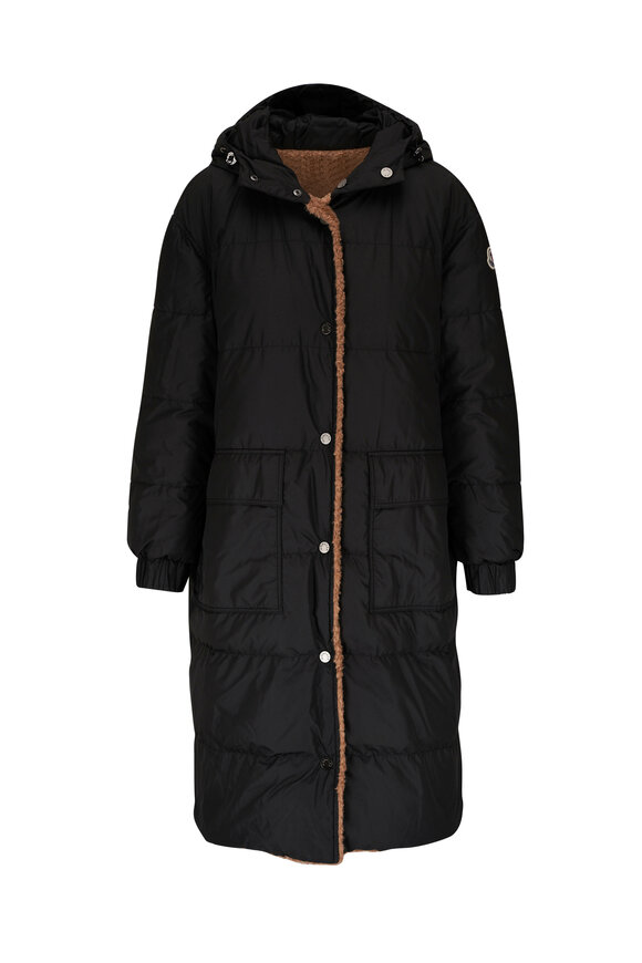 Moncler - Barnache Beige & Black Reversible Puffer Coat