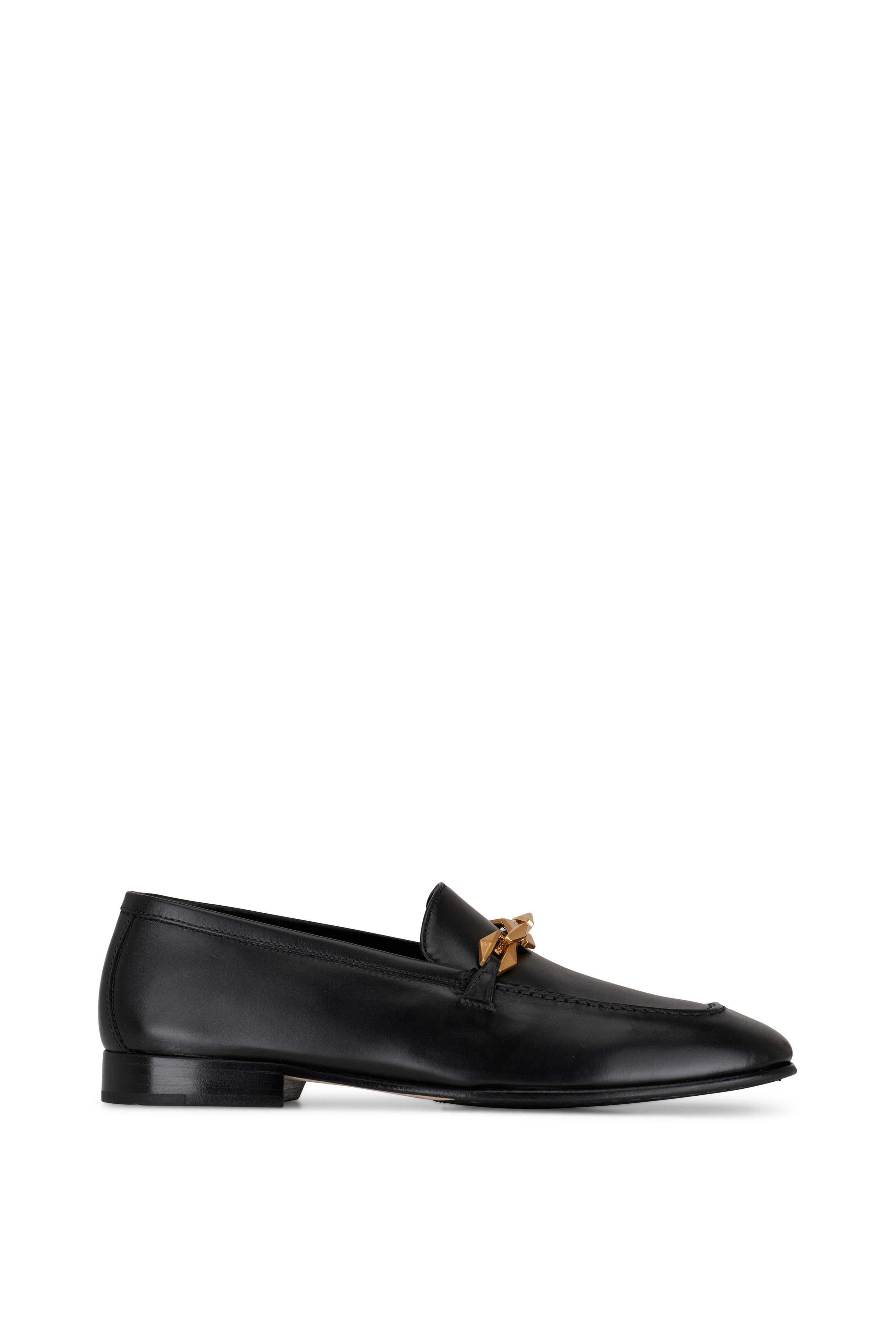 Jimmy Choo - Diamond Tilda Black Chain Loafer | Mitchell Stores