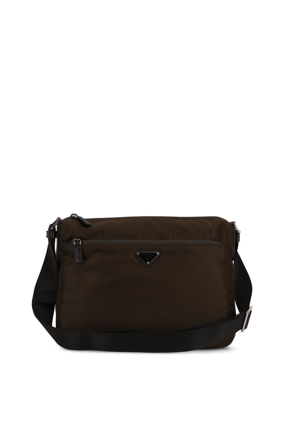 Prada - Olive Green Tessuto Messenger Bag