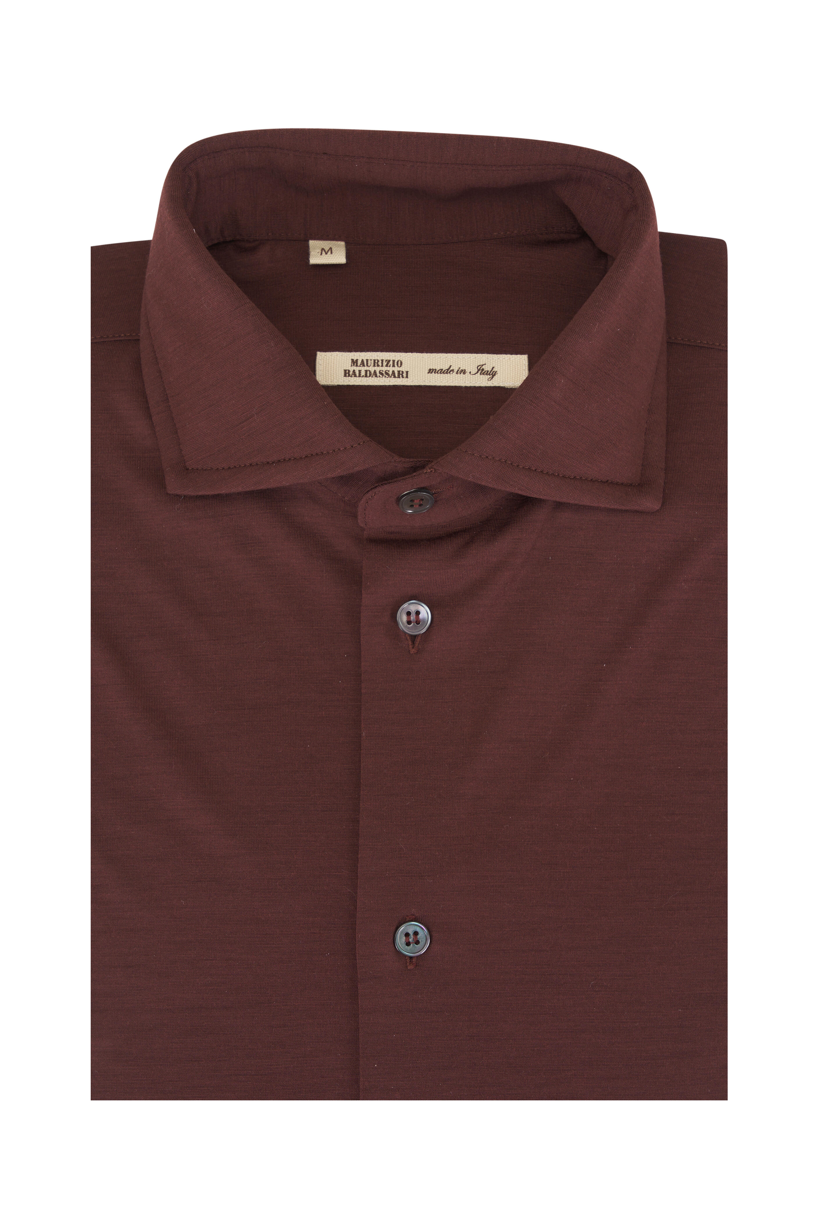 Maurizio Baldassari - Toffee Wool Knit Sport Shirt